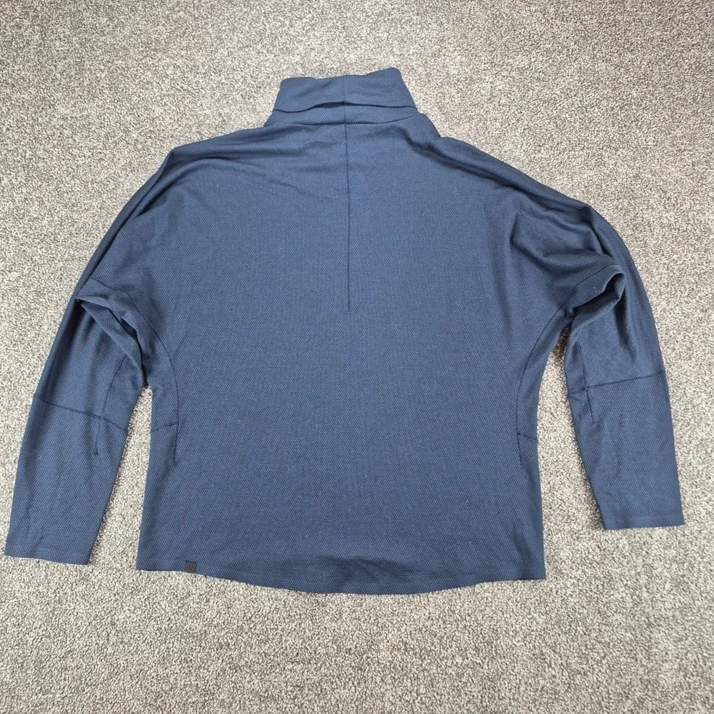 Lululemon The Lab Moriane Turtleneck Top Womens Large Blue Wool Blend - Picture 2 of 7